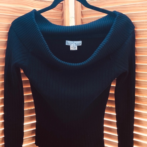 SWEATER WHITE HOUSE BLACK MARKET SIZE S BLACK - Picture 1 of 4